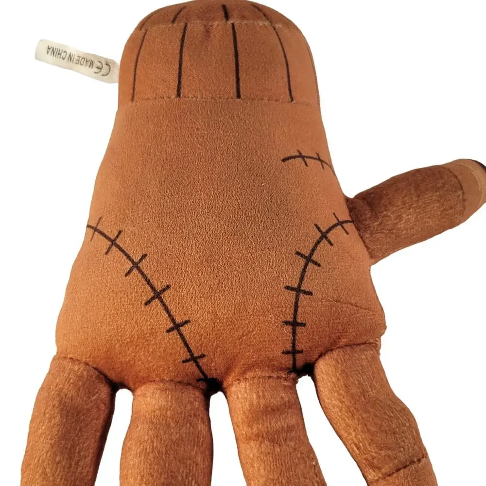 The Addams Family Thing Hand Plush Toy Brown with Stitches 9 Inch Halloween